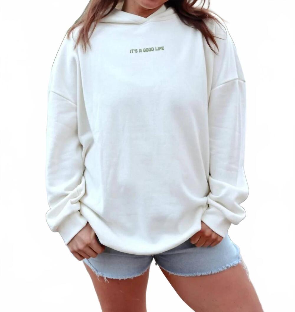 NEW JADELYNN BROOKE women's trust the journey hoodie in cream